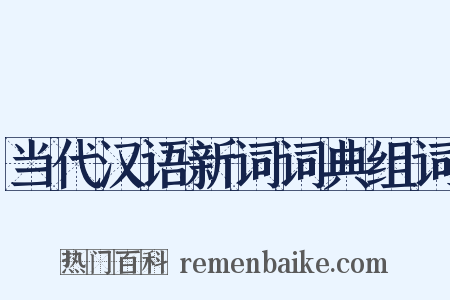 当代汉语新词词典组词是什么意思的图片